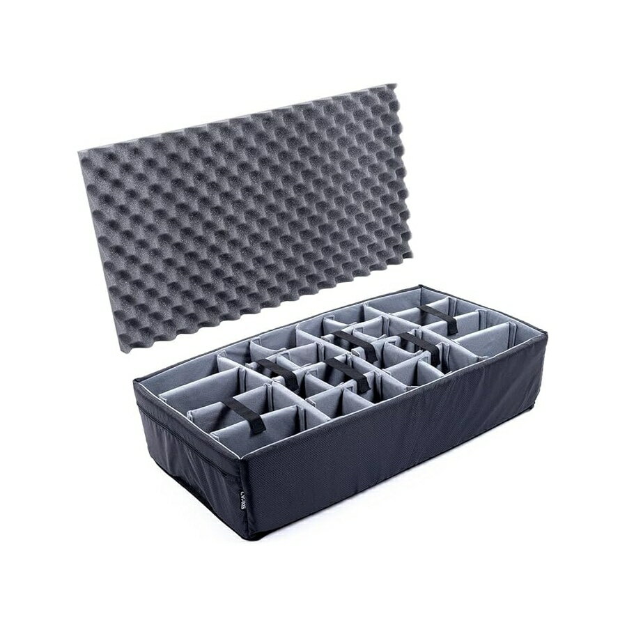 ペリカン エア 1595 ケース グレーのパッド入りディバイダーと蓋フォーム Grey Padded Dividers & Lid Foam for The Pelican 1595 Air case.