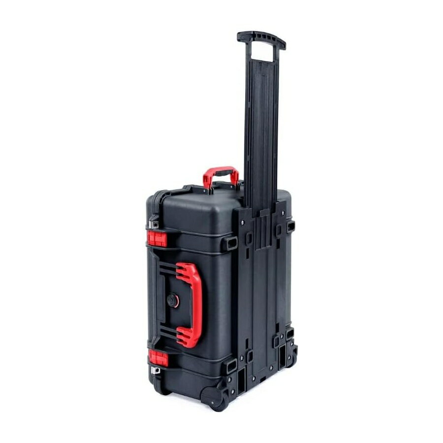 Rakuten - ブラック ペリカン プロテクター シリーズ 1560 ケースのみ レッドのハンドルとラッチ Black Pelican Protector Series 1560 Case Empty Red Handles & Latches.