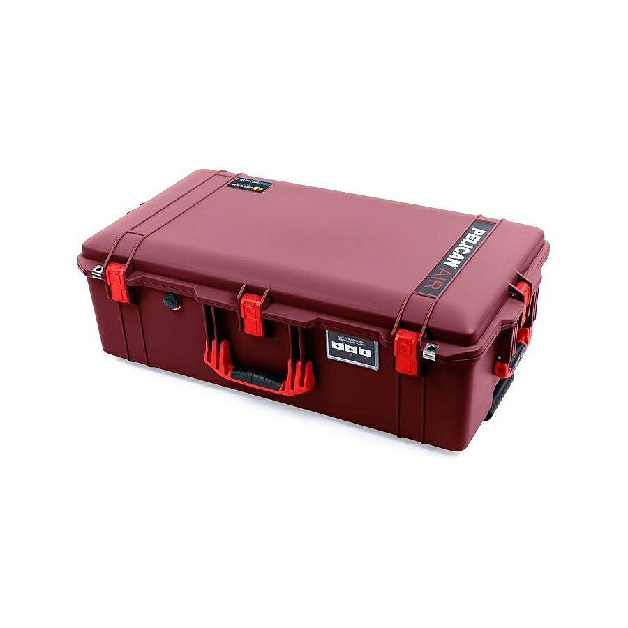 ペリカン エア 1615 ケース オックスブラッド ケースのみ 赤いハンドルとプッシュボタンラッチ付き Pelican Air 1615 Case Oxblood (Empty) with Red Handles & Push Button Latches