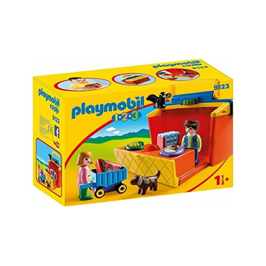 Rakuten - プレイモービル テイクアロング マーケットの屋台 組み立てセット Playmobil Take Along Market Stall Building Set