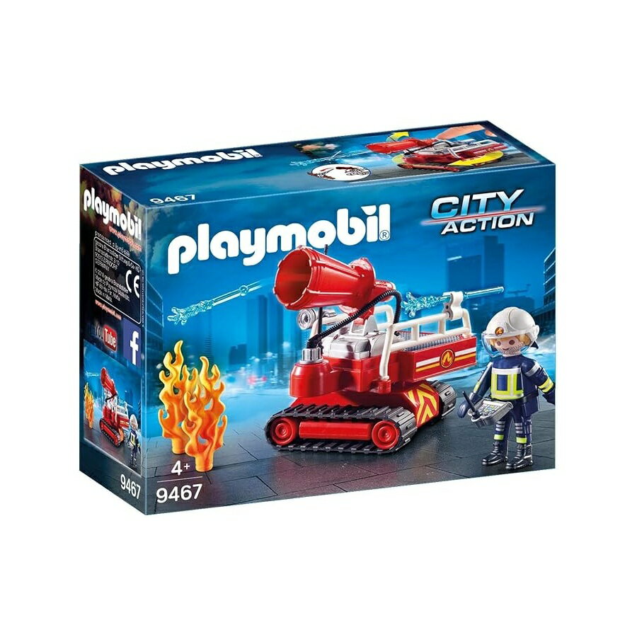 乐天商城 - プレイモービル ファイヤーウォーターキャノン マルチ Playmobil Fire Water Canon, Multi