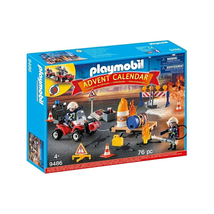 プレイモービル アドベント カレンダー 建設現場での消防救助活動 Playmobil Advent Calendar Fire Rescue Operation on The Construction Site