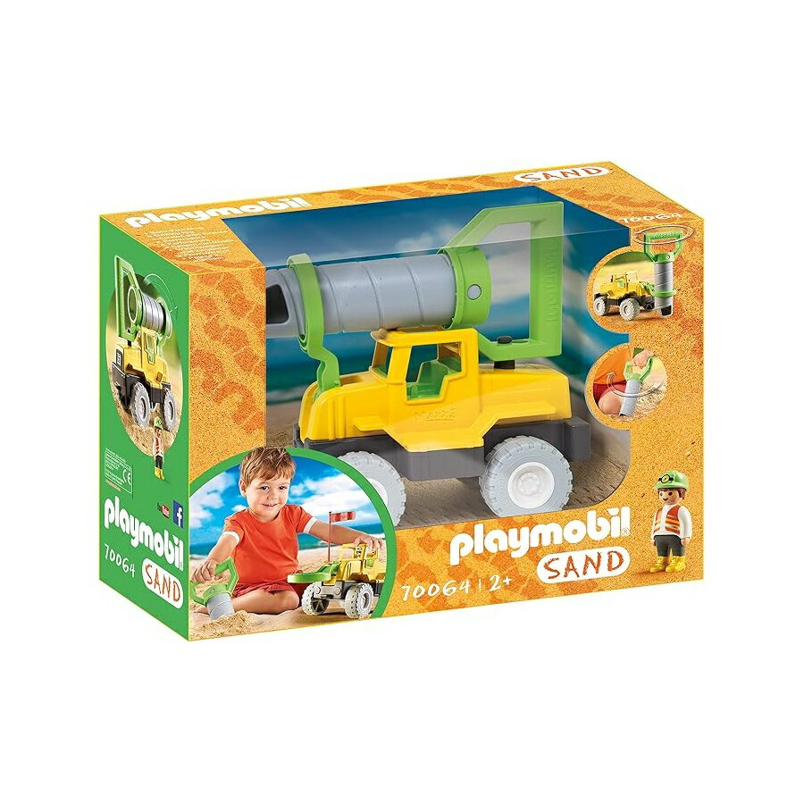 プレイモービル サンド 70064 掘削車両 対象年齢 2 歳以上 Playmobil Sand 70064 Drilling Vehicle, for Children Ages 2+