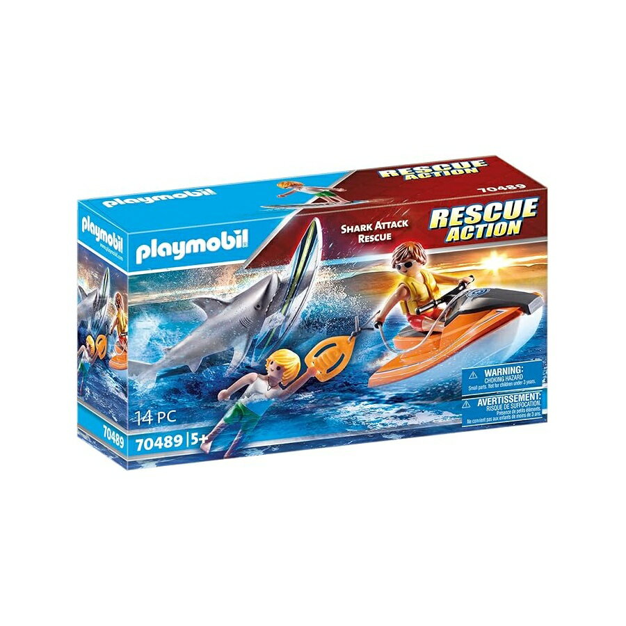 乐天商城 - プレイモービル サメ攻撃と救助ボート Playmobil Shark Attack and Rescue Boat