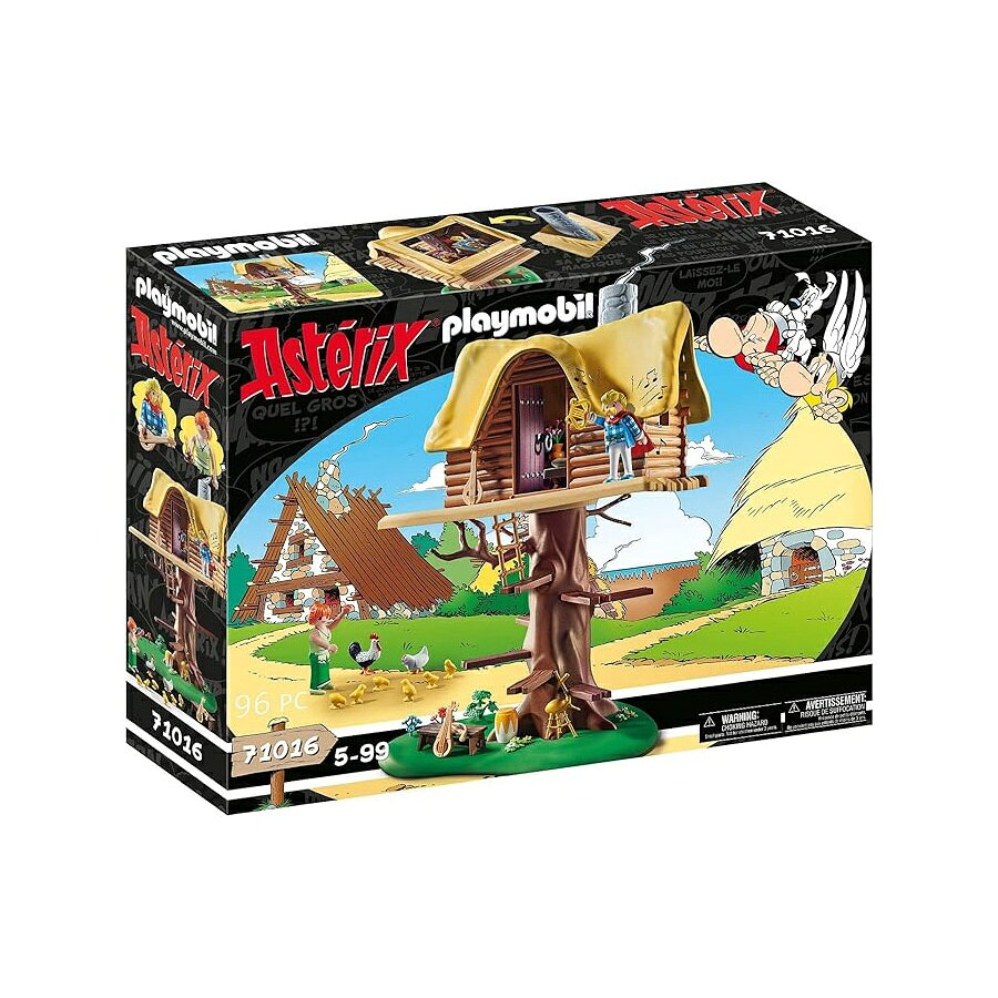 プレイモービル アステリックス 71016 Cacofonix ツリーハウス付き 5 歳以上のお子様向けのおもちゃ Playmobil Asterix 71016 Cacofonix with Treehouse, Toy for Children Ages 5+