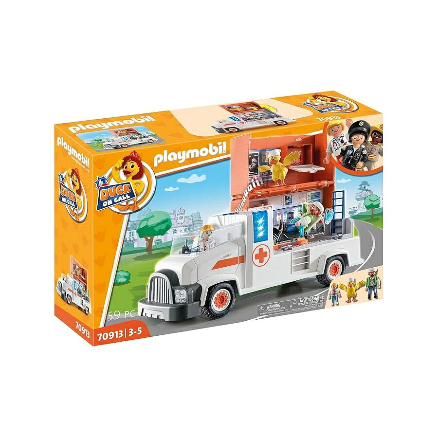 他の プレイモービル はこちら Playmobil Duck On Call - Ambulanceプレイモービル アヒル オンコール - 救急車発送までの目安5〜15日　営業日以内に発送※12月、連休等は物流が混雑し、遅延する場合がございます。予めご了承ください。 商　品　情　報 メーカー PLAYMOBIL 商品名（英語） Playmobil Duck On Call - Ambulance 商品名（翻訳） プレイモービル アヒル オンコール - 救急車 商品詳細 ・救急車にはライトが点滅し、サイレンが鳴り、マイキー・メディックが到着していることを地域社会に知らせます。・トラックの後部が開くと、折りたたみ式担架を備えた移動病院になります。・ライトアップされたダッシュボードが心拍数を監視し、IV が患者に必要な液体を供給します。・包帯やその他の医療機器をコンパートメントに保管できます。 ※メーカーより頂いた商品説明を翻訳しております。翻訳による差異はご了承ください。 ◆ 様々なギフトシーンにぴったりの商品を豊富に取り揃えております ◆ プレゼント　ギフト　クリスマス　母の日　父の日　記念日　誕生日　お誕生日　誕生日プレゼント　敬老の日　記念品　結婚記念日　メモリアルギフト　お祝い　出産祝い　結婚式　結婚祝い　御祝　披露宴　引き出物　引出物　ウェディングギフト　ブライダルギフト　景品　賞品　コンペ景品　ゴルフコンペ　粗品　お中元　御中元　お歳暮　御歳暮　残暑見舞い　引越し　引っ越し祝い　引越し祝い　贈答品　入園祝い　入学祝い　卒業祝い　成人式　就職祝い　昇進祝い　定年退職記念　還暦祝い　卒業記念品　内祝　お返し　お礼　御礼　お祝い返し
