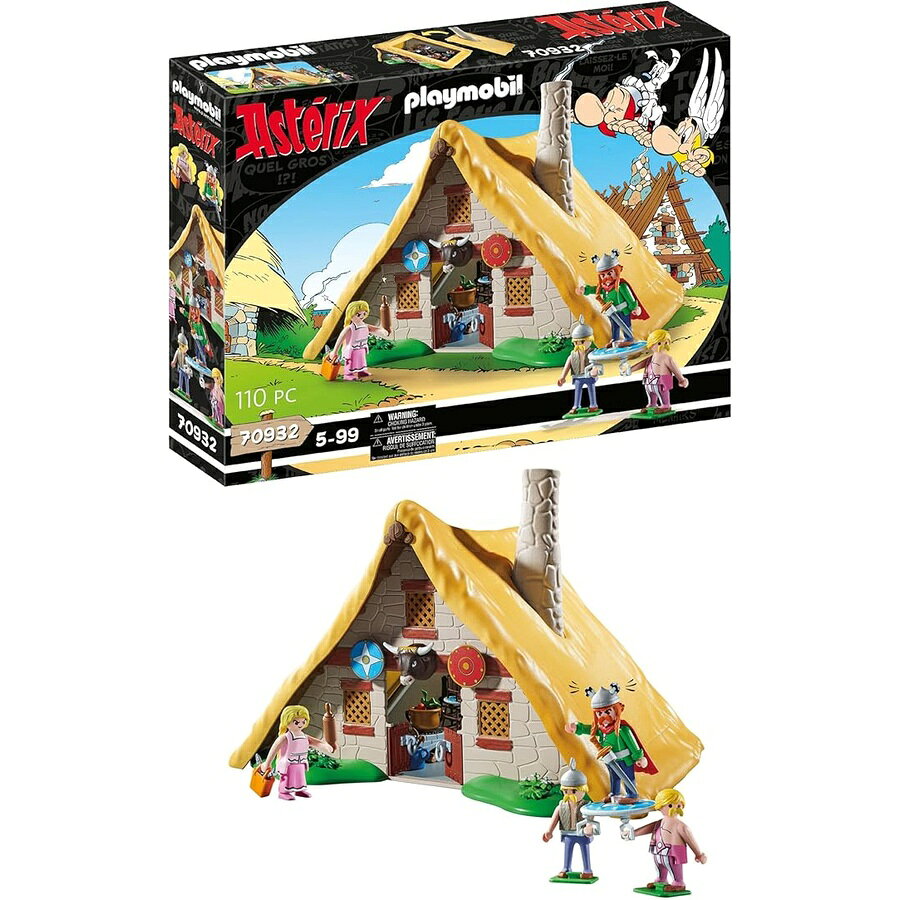プレイモービル アステリックス 70932 バイタルスタティスティックスの小屋 対象年齢 5 歳以上の子供用おもちゃ Playmobil Asterix 70932 Hut of Vitalstatistix, Toy for Children Ages 5+