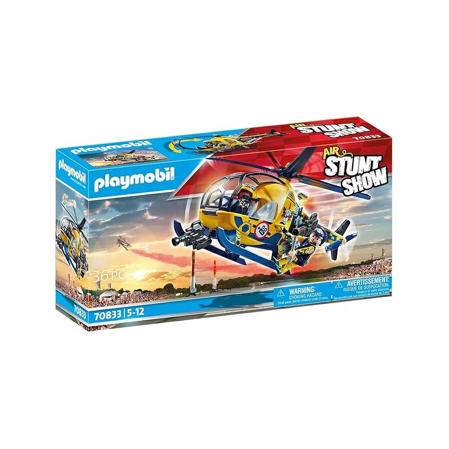 Rakuten - プレイモービル エア スタント ショー ヘリコプターと撮影クルー Playmobil Air Stunt Show Helicopter with Film Crew