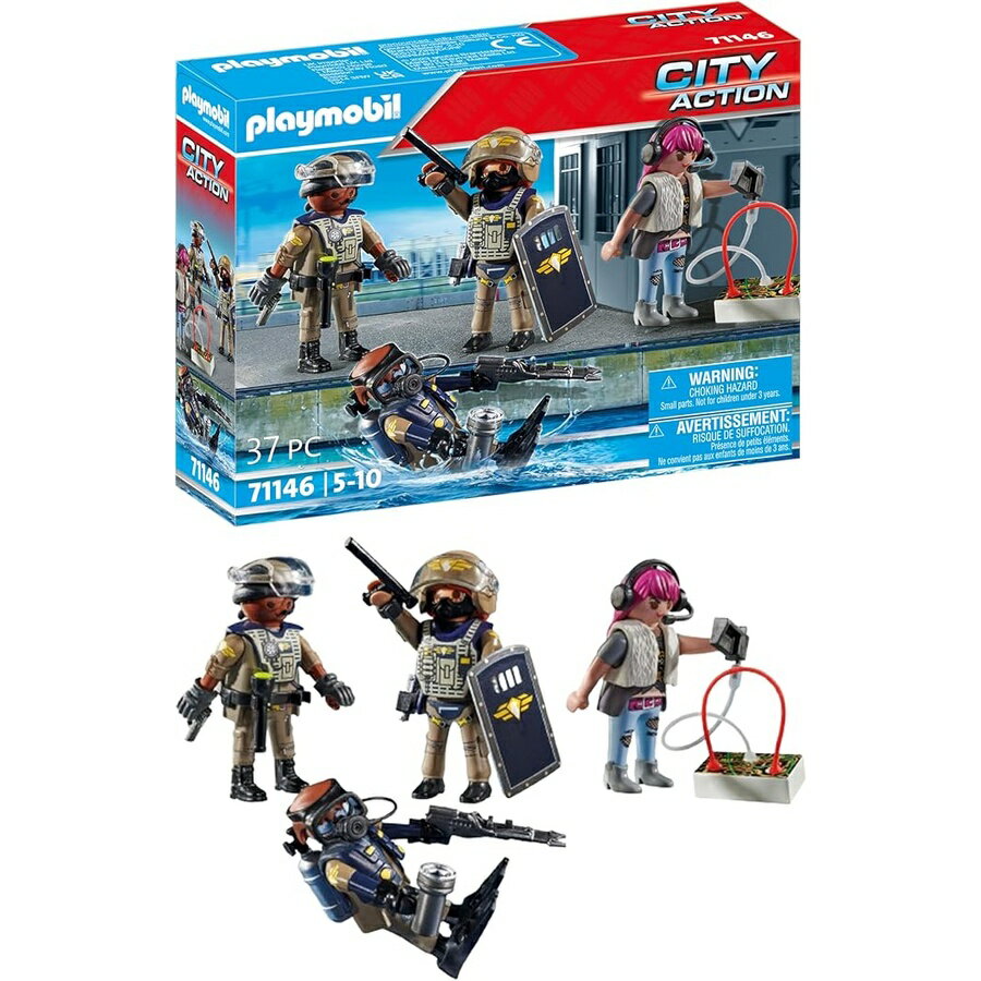 Rakuten - プレイモービル タクティカルポリス フィギュアセット Playmobil Tactical Police Figure Set