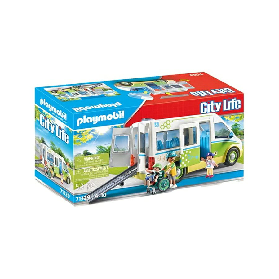 Rakuten - 車椅子対応スロープ付きプレイモービル シティ スクールバス Playmobil City School Bus with Wheelchair Accessible Ramp