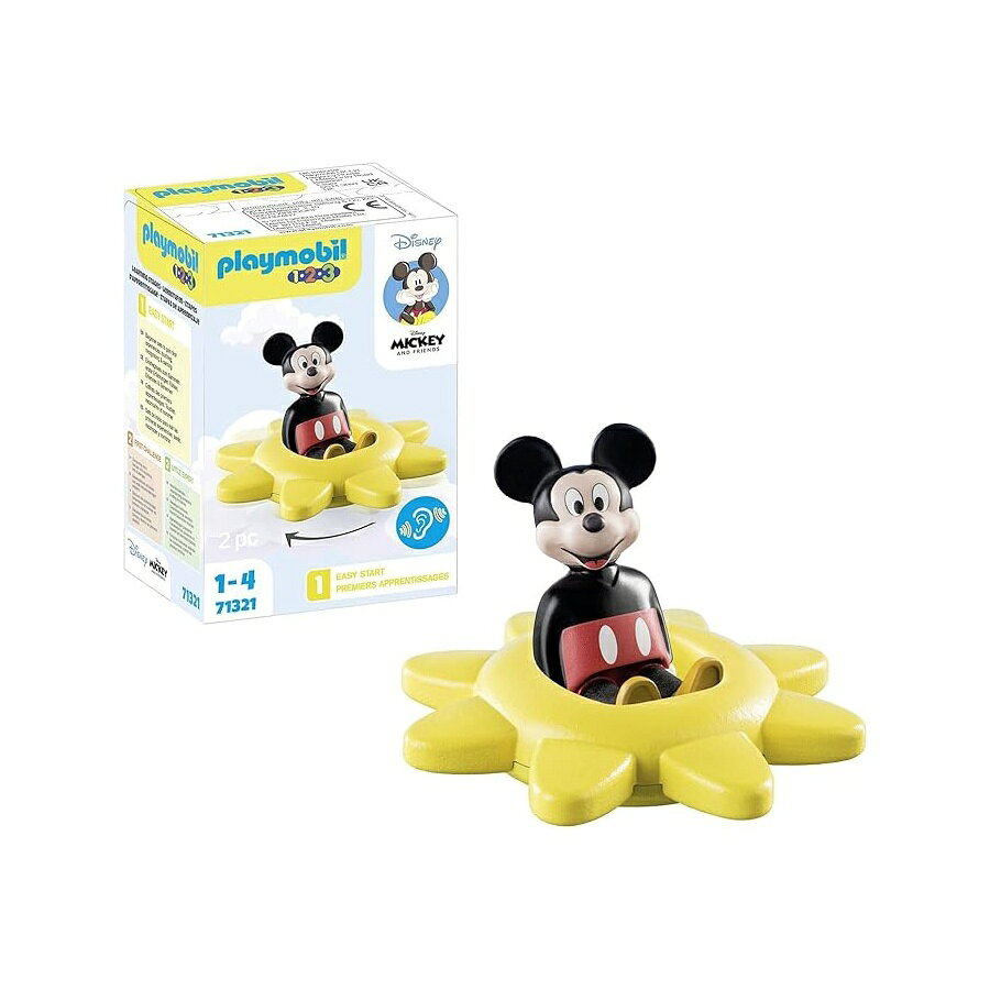 プレイモービル 1.2.3 & ディズニー: ミッキーのスピニング・サンとガラガラ機能 Playmobil 1.2.3 & Disney: Mickey's Spinning Sun with Rattle Feature
