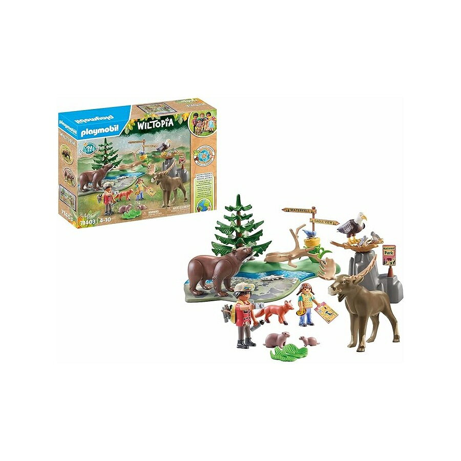 プレイモービル ウィルトピア 71403 アメリカの動物への小旅行 持続可能なおもちゃ 4歳から PLAYMOBIL Wiltopia 71403 Excursion to the Animals of America, Sustainable Toys, from 4 years