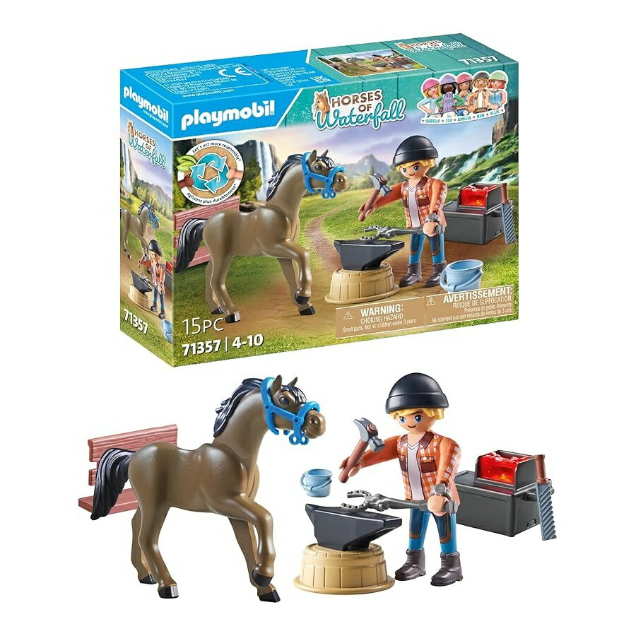 プレイモービル 滝のイザベラとライオンの馬 ランドリーエリア付き 71357 PLAYMOBIL Horses of Waterfall Isabella and Lioness with Laundry Area 71357