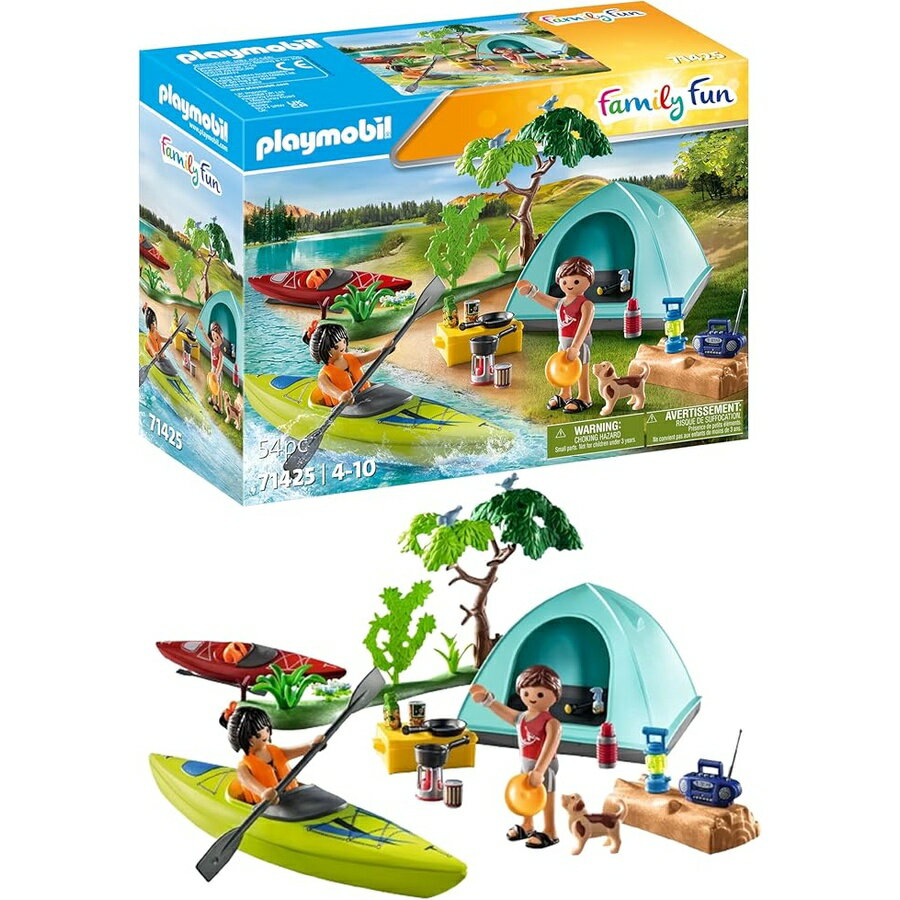 カヤックでプレイモービルキャンプ Playmobil Camping with Kayaks