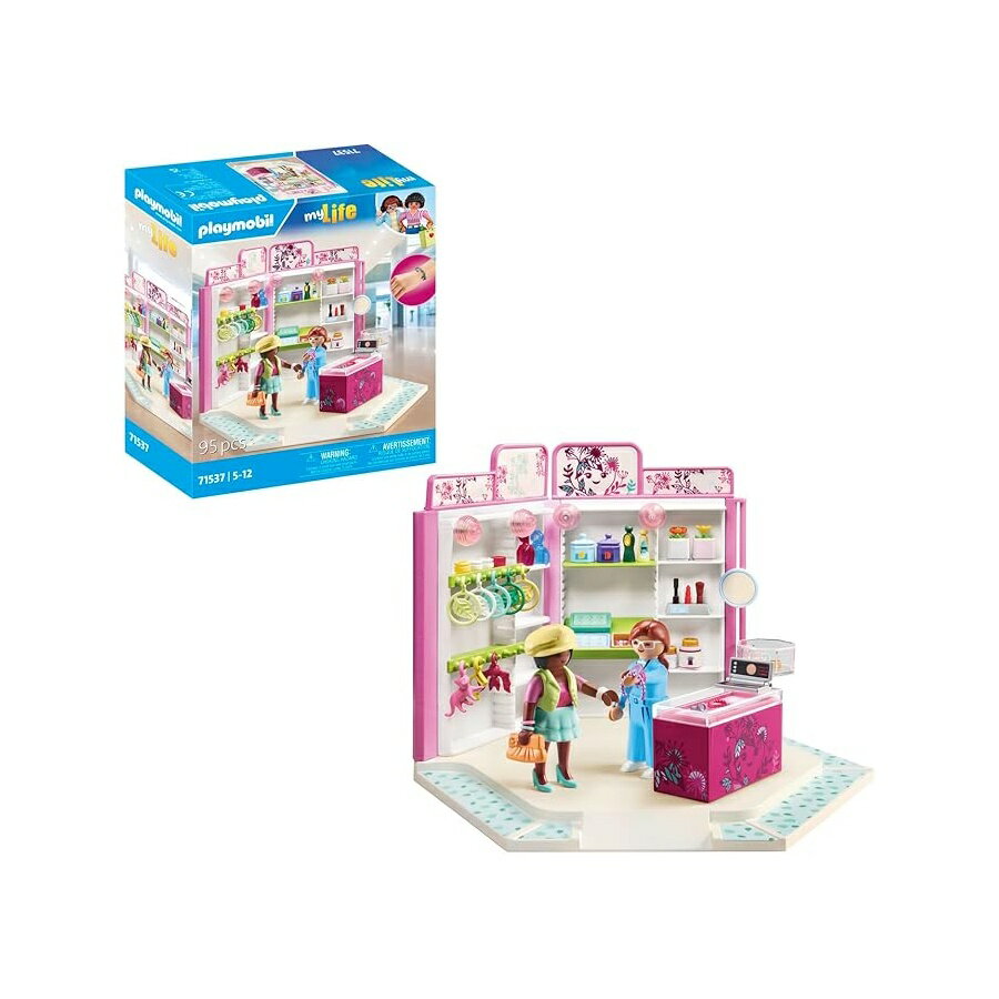 PLAYMOBIL myLife 71537 ビューティー サロン エキサイティングな服装スタイリングのヒント ブローチ ネックレスなど 5 歳以上の子供向けおもちゃ PLAYMOBIL myLife 71537 Beauty Salon, Exciting Outfit Styling Tips, Including Brooches, Necklaces & More, Toys for