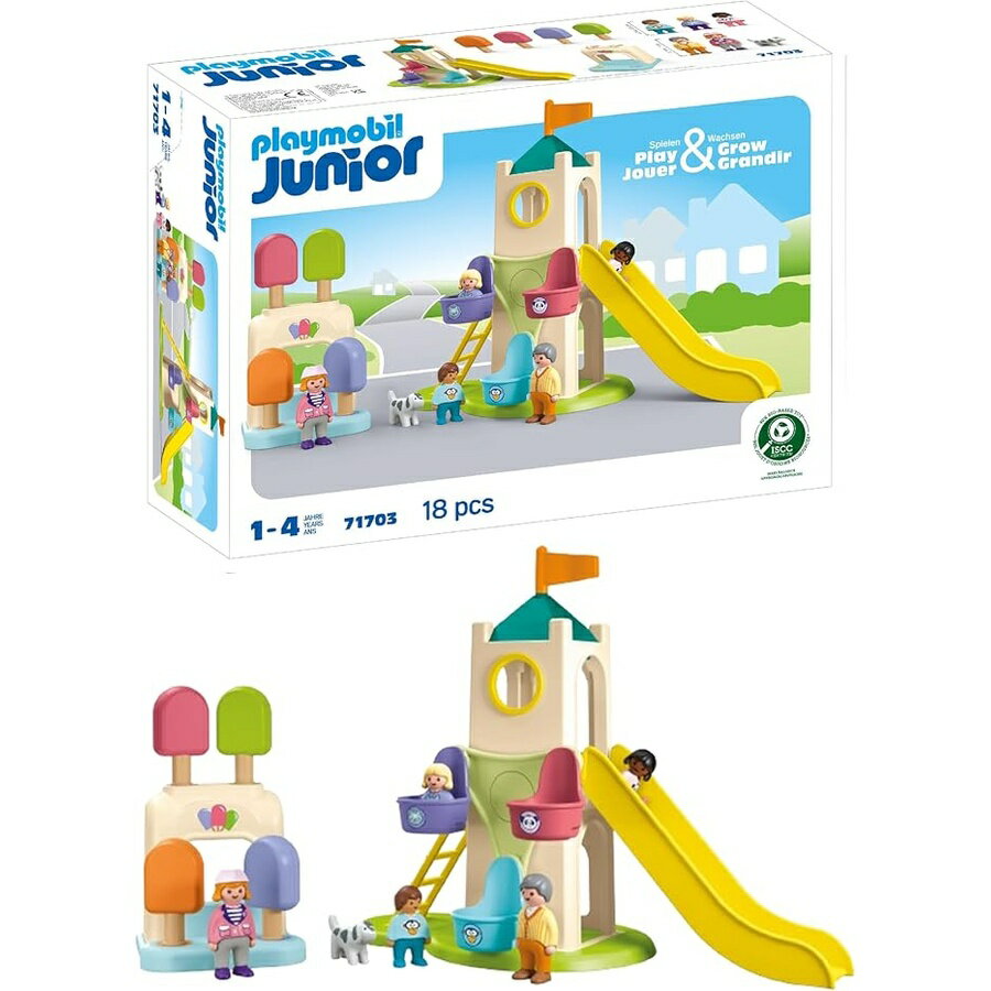 プレイモービル ジュニア: アイスクリーム ブースのあるアドベンチャー タワー Playmobil Junior: Adventure Tower with Ice Cream Booth