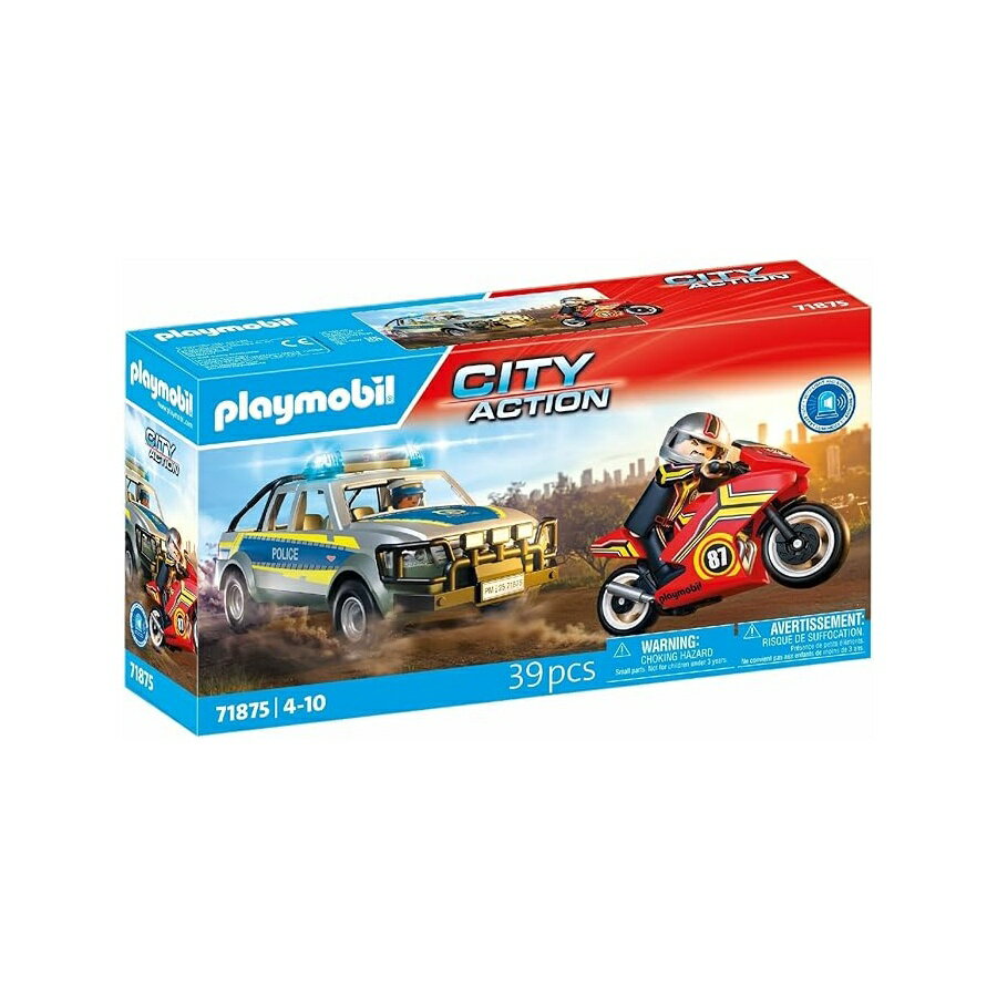 乐天商城 - プレイモービル ピックアップ トラックで追跡する警察 Playmobil Police Chase with Pick-Up Truck