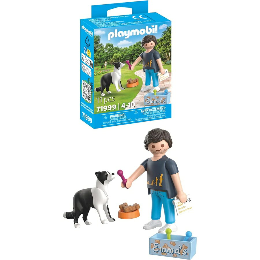 PLAYMOBIL Martin R?tter 71999 ドッグトレーナー 4歳からのおもちゃ 子供へのギフト 創造性と共感力を促進 置物付きの犬のトレーニングのための愛らしいロールプレイ PLAYMOBIL Martin R?tter 71999 Dog Trainer, Toy from 4 Years, Gift for Children, Promotes