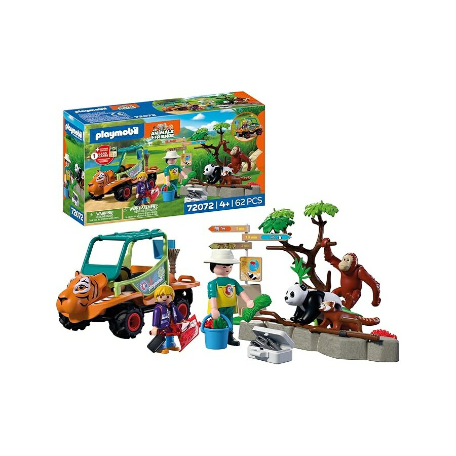 Rakuten - プレイモービル動物園: 動物園の飼育員と乗り物 Playmobil Zoo: Zookeeper with Vehicle