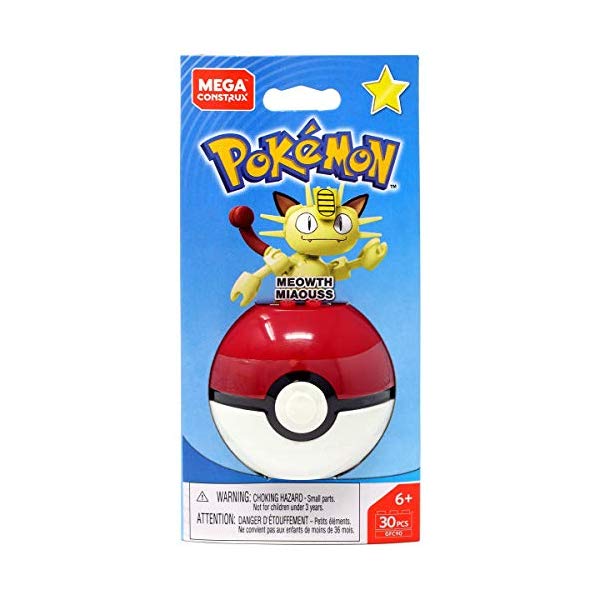ポケモン ブロック おもちゃ メガブロック ニャース メガコンストラックス Mega Construx Pokemon Meowth Figure