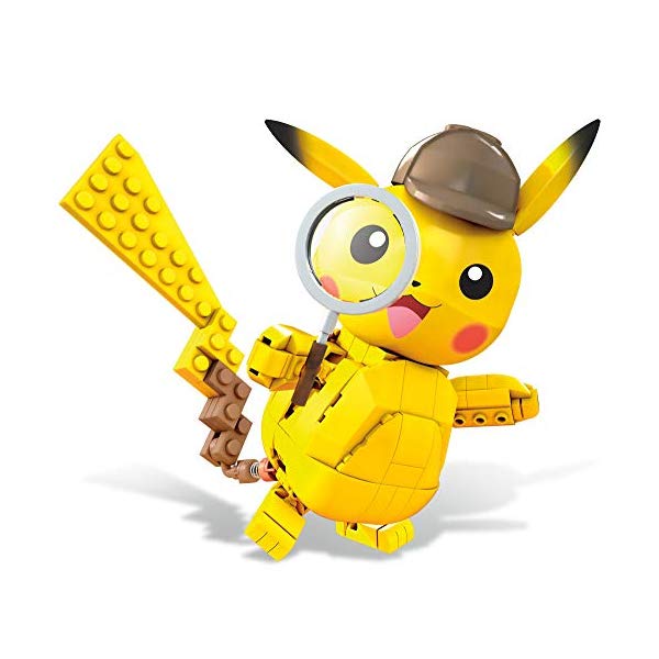 ポケモン ポケットモンスター 名探偵ピカチュウ メガブロック メガコンストラックス ピカチュウ Mega Construx Pokemon Detective Pikachu Moyen, jeu de construction, 232 pieces, pour enfant des 6 ans, GGK28