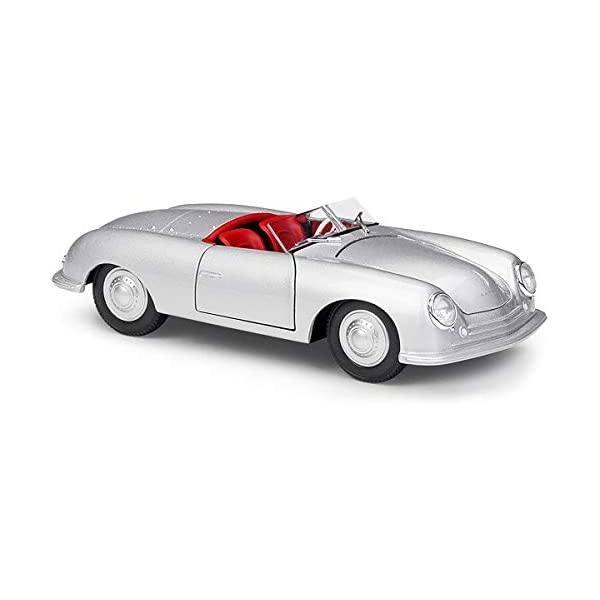 ポルシェ 356 モデルカー ダイキャスト 模型 ミニカー グッズ 納車祝い プレゼント インテリア スーパーカー Porsche 356/1 Roadster Silver with Red Interior NEX Models 1/24 Diecast Model Car by Welly 24090