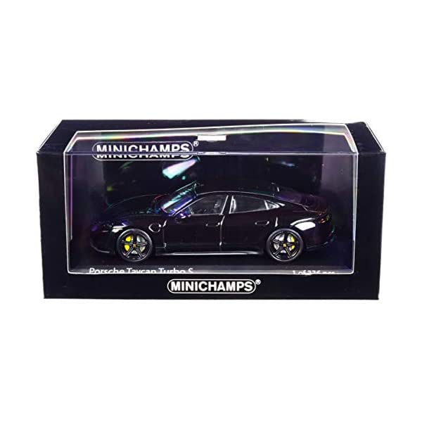 ポルシェ タイカン モデルカー ダイキャスト 模型 ミニカー グッズ 納車祝い プレゼント インテリア スーパーカー 2020 Porsche Taycan Turbo S Black Limited Edition to 336 Pieces Worldwide 1/43 Diecast Model Car by Minichamps 410068470