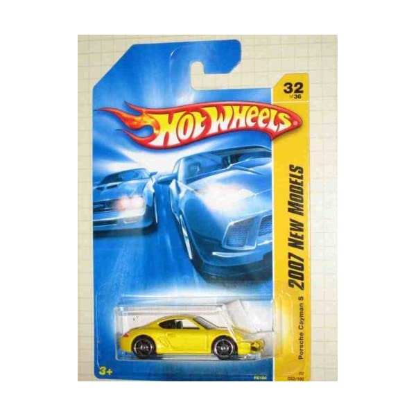 ポルシェ ケイマン マテル ホットウィール モデルカー ダイキャスト 模型 ミニカー グッズ 納車祝い プレゼント インテリア スーパーカー 2007 New Models - 32 Porsche Cayman S Yellow 2007-32 Collectible Collector Car Mattel Hot Wheels 1:64 Scale