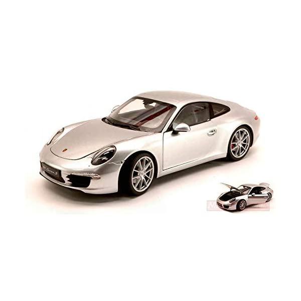 ポルシェ 911 991 カレラ モデルカー ダイキャスト 模型 ミニカー グッズ 納車祝い プレゼント インテリア スーパーカー Welly WE18047S Porsche 911 (991) Carrera S 2012 Silver 1:18 MODELLINO DIE CAST kompatibel mit