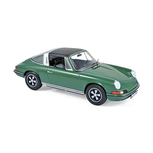 ポルシェ 911 ノレブ モデルカー ダイキャスト 模型 ミニカー グッズ 納車祝い プレゼント インテリア スーパーカー 1973 911 S Targa Green with Black Top 1/18 Diecast Model Car by Norev 187632