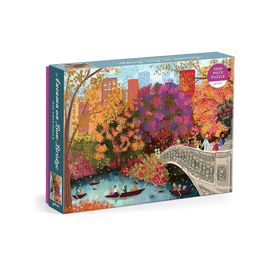ジグソーパズル アート インテリア 1000ピース ジョイ・ラフォルム 秋のセントラルパークのボウブリッジの美しいアートワークが特徴 Galison Autumn On Bow Bridge 1000 Piece Joy Laforme Jigsaw Puzzle Featuring Beautiful Artwork of Central Park