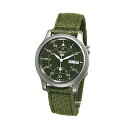 ZCR[ SEIKO rv EHb` Y jp SNK805 Seiko Men's SNK805 Seiko 5 Automatic Stainless Steel Watch with Green Canvas