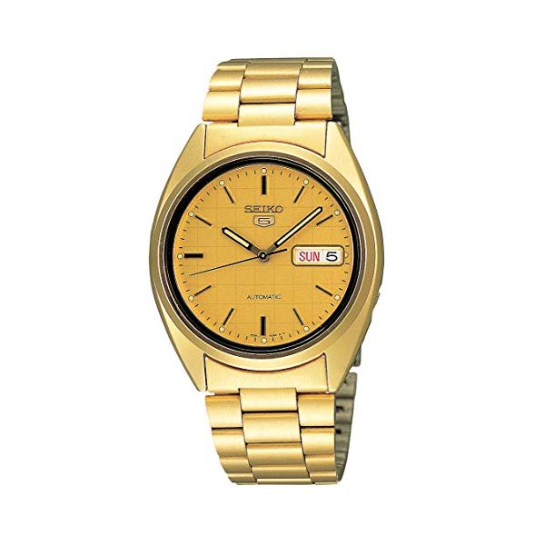 セイコー SEIKO 腕時計 ウォッチ メンズ 男性用 SNXL72 Seiko Men's SNXL72 Seiko 5 Automatic Gold-Tone Stainless Steel Bracelet Watch with Patterned Dial