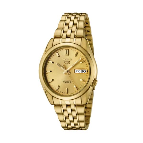 楽天i-selectionセイコー 腕時計 SEIKO SNK366K メンズ ウォッチ 男性用 SEIKO Men's SNK366K SEIKO 5 Automatic Gold Dial Gold-Tone Stainless Steel Watch