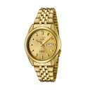 ZCR[ rv SEIKO SNK366K Y EHb` jp SEIKO Men's SNK366K SEIKO 5 Automatic Gold Dial Gold-Tone Stainless Steel Watch