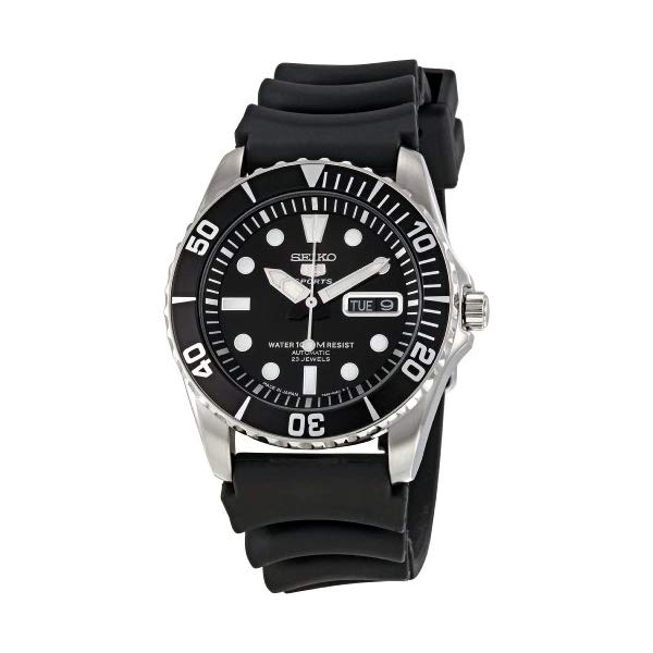 セイコー 腕時計 SEIKO SNZF17J2 メンズ ウォッチ 男性用 SEIKO Men 039 s SNZF17K2 Series 5 Rubber Strap Watch
