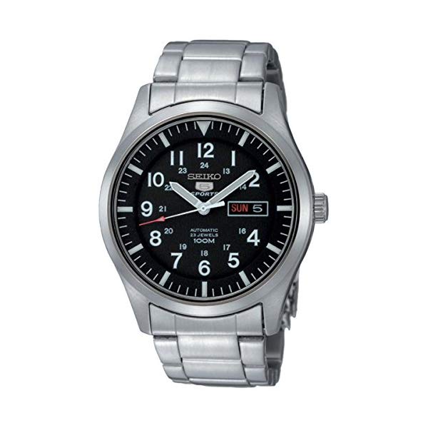 �������� �ӻ��� SEIKO SNZG13K1 ��� �����å� ������ SEIKO 5 AutomaticBlack Dial Stainless Steel Mens Watch SNZG13K1