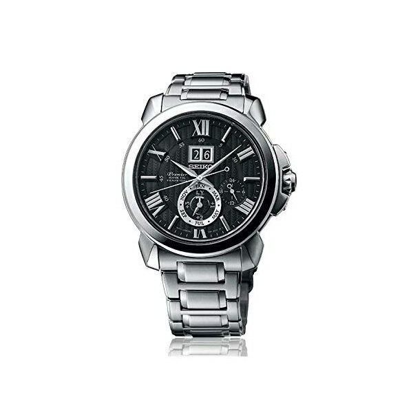セイコー 腕時計 SEIKO SNP141P1 ウォッチ メンズ 男性用 SEIKO Premier Kinetic Men 039 s Wrist Watch SNP141P1 Black