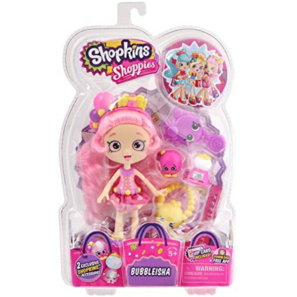 ショップキンズ おもちゃ 人形 ドール フィギュア Shopkins SHOPPIES S1 DOLL PACK BUBBLEISHA