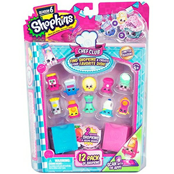 ショップキンズ おもちゃ 人形 ドール フィギュア Shopkins Season 6 Chef Club, 12 Pack