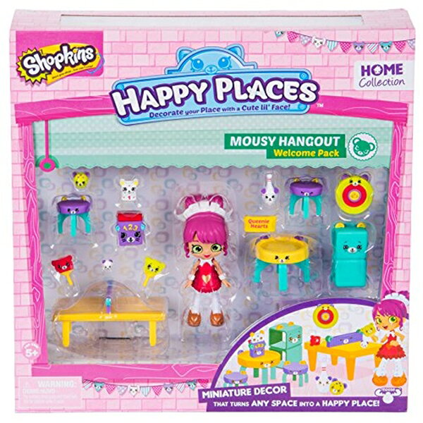 ショップキンズ おもちゃ 人形 ドール フィギュア Happy Places Shopkins Season 2 Welcome Pack Mousy Hangout