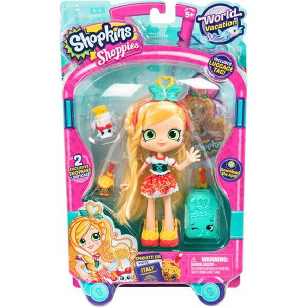 ショップキンズ おもちゃ 人形 ドール フィギュア Shopkins World Vacation (Europe) Shoppies Doll - Spaghetti Sue