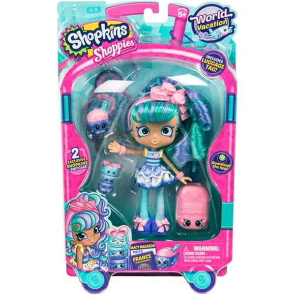 ショップキンズ おもちゃ 人形 ドール フィギュア Shopkins World Vacation (Europe) Shoppies Doll - Macy Macaron