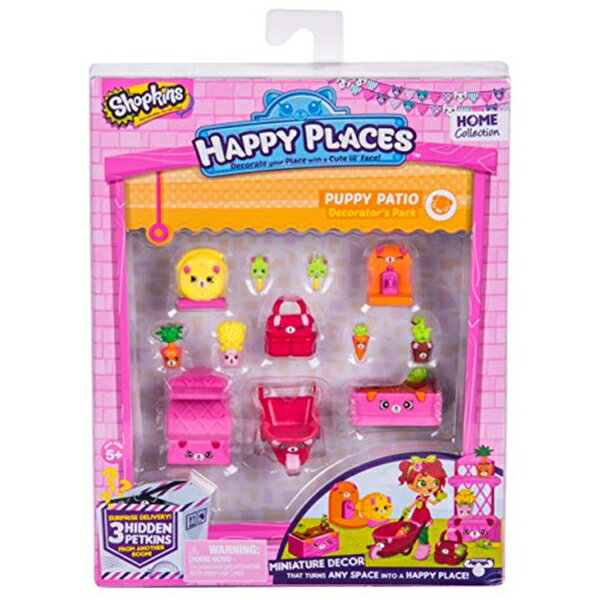 ショップキンズ おもちゃ 人形 ドール フィギュア Happy Places Shopkins Season 2 Decorator Pack Puppy Patio