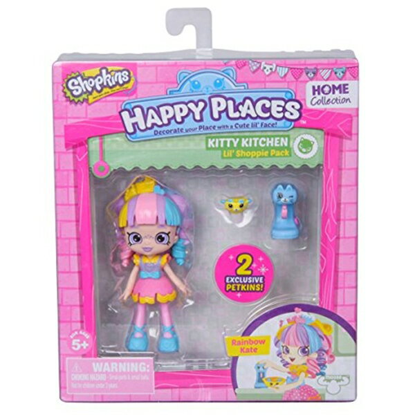 ショップキンズ おもちゃ 人形 ドール フィギュア Happy Places Shopkins Single Pack Rainbow Kate