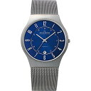 XJ[Q Skagen rv Skagen Men's 233XLTTN Grenen Grey Titanium Mesh Watch