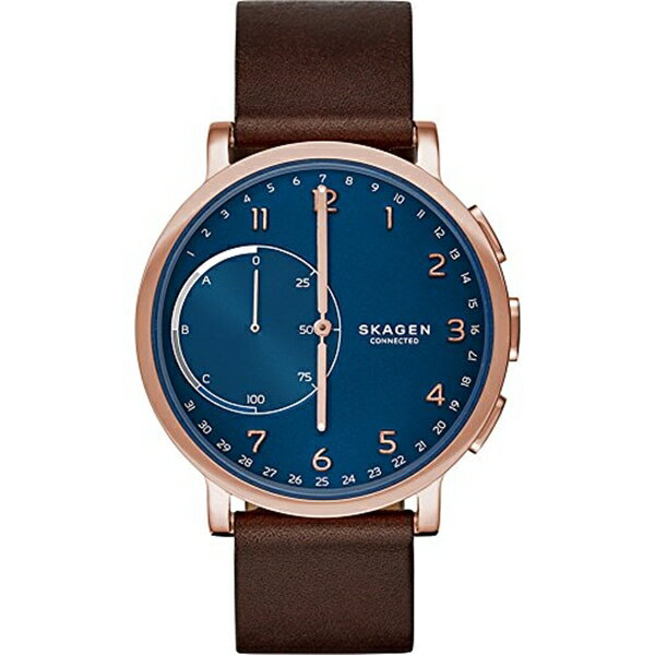 スカーゲン Skagen 腕時計 Skagen Hagen Connected Brown Leather Hybrid Smartwatch