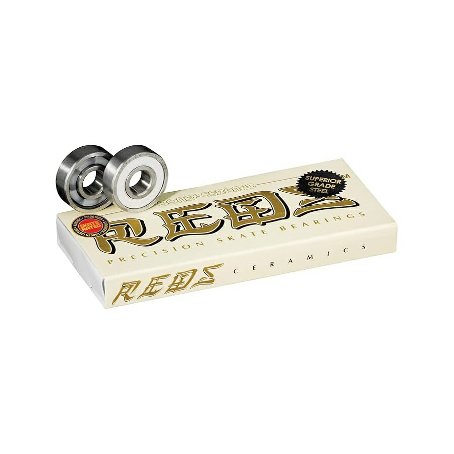 Rakuten - ボーンズ セラミック レッズ スケートボード ベアリング 8 個パック Bones Ceramic Reds Skateboard Bearings 8 Pack