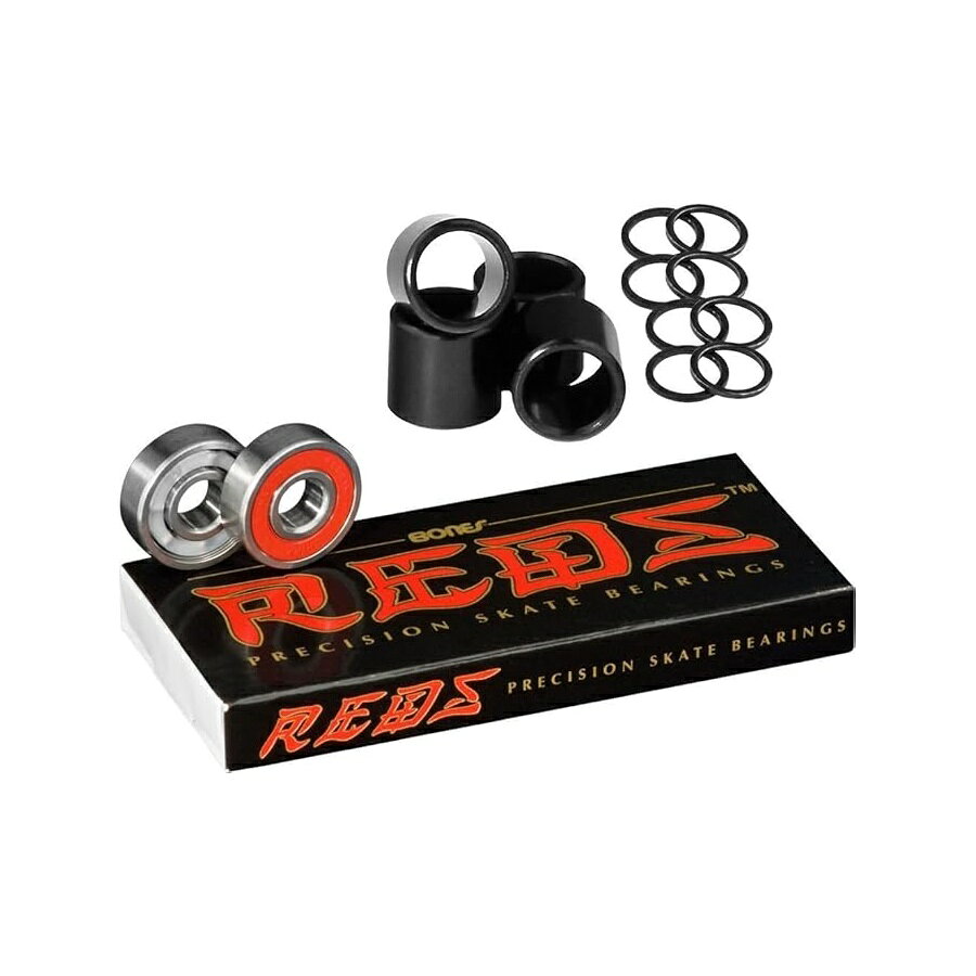 他の ボーンズ はこちら Bones Bearings Reds Bearings Including Spacers & WashersBones ベアリング Reds ベアリング (スペーサーとワッシャーを含む)発送までの目安5〜15日　営業日以内に発送※12月、連休等は物流が混雑し、遅延する場合がございます。予めご了承ください。 商　品　情　報 メーカー Bones Reds 商品名（英語） Bones Bearings Reds Bearings Including Spacers & Washers 商品名（翻訳） Bones ベアリング Reds ベアリング (スペーサーとワッシャーを含む) 商品詳細 ・ボーンズレッドは、最高品質のスケートベアリングの製造に特化した製造施設で、ボーンズスケート定格仕様に従って製造されています。スケーターに出荷される前に 2 回検査され、業界で最高のパフォーマンス、耐久性、低コストの組み合わせを提供します。・単一の非接触の取り外し可能なゴム製シールドにより、掃除が簡単で摩擦が少なくなります。高速ナイロン製ボールリテイナーにより、強度とスピードが向上します。 Speed Cream レーシング潤滑剤があらかじめ塗布されています。スケート定格のクリアランス、公差、材料および潤滑剤により、可能な限り最高のパフォーマンスと耐久性が得られます。・ボーンズ レッズ ベアリング 8 個、スピード ワッシャー 8 個、ベアリング スペーサー 4 個のセットが含まれています。・説明書とステッカーはボーンズ レッズ ベアリングの箱に同梱されています。・ボーンズ レッズ ベアリングはすべてのスケートボード ホイールに適合します。このパッケージには、スケートボード ホイール 4 個セット 1 個を装備するのに十分なベアリングが含まれています。 ※メーカーより頂いた商品説明を翻訳しております。翻訳による差異はご了承ください。 ◆ 様々なギフトシーンにぴったりの商品を豊富に取り揃えております ◆ プレゼント　ギフト　クリスマス　母の日　父の日　記念日　誕生日　お誕生日　誕生日プレゼント　敬老の日　記念品　結婚記念日　メモリアルギフト　お祝い　出産祝い　結婚式　結婚祝い　御祝　披露宴　引き出物　引出物　ウェディングギフト　ブライダルギフト　景品　賞品　コンペ景品　ゴルフコンペ　粗品　お中元　御中元　お歳暮　御歳暮　残暑見舞い　引越し　引っ越し祝い　引越し祝い　贈答品　入園祝い　入学祝い　卒業祝い　成人式　就職祝い　昇進祝い　定年退職記念　還暦祝い　卒業記念品　内祝　お返し　お礼　御礼　お祝い返し