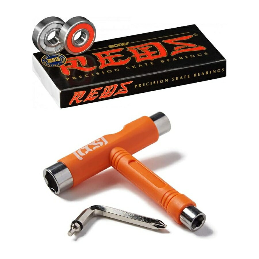 他の ボーンズ はこちら Bones Reds Bearings with CCS Skateboard ToolBones Reds ベアリング、CCS スケートボード ツール付き発送までの目安5〜15日　営業日以内に発送※12月、連休等は物流が混雑し、遅延する場合がございます。予めご了承ください。 商　品　情　報 メーカー Bones 商品名（英語） Bones Reds Bearings with CCS Skateboard Tool 商品名（翻訳） Bones Reds ベアリング、CCS スケートボード ツール付き 商品詳細 ・内容物：ベアリング8個セット、説明書、ステッカー、お好みのカラーCCSスケートツール・掃除が簡単で摩擦が少ない単一の非接触取り外し可能なラバーシールド・強度とスピードを高める高速ナイロンボールリテイナー・スピードクリームレーシング潤滑剤で潤滑済み・スケート定格クリアランス、公差、材料、潤滑剤により、可能な限り最高のパフォーマンスと耐久性を実現 ※メーカーより頂いた商品説明を翻訳しております。翻訳による差異はご了承ください。 ◆ 様々なギフトシーンにぴったりの商品を豊富に取り揃えております ◆ プレゼント　ギフト　クリスマス　母の日　父の日　記念日　誕生日　お誕生日　誕生日プレゼント　敬老の日　記念品　結婚記念日　メモリアルギフト　お祝い　出産祝い　結婚式　結婚祝い　御祝　披露宴　引き出物　引出物　ウェディングギフト　ブライダルギフト　景品　賞品　コンペ景品　ゴルフコンペ　粗品　お中元　御中元　お歳暮　御歳暮　残暑見舞い　引越し　引っ越し祝い　引越し祝い　贈答品　入園祝い　入学祝い　卒業祝い　成人式　就職祝い　昇進祝い　定年退職記念　還暦祝い　卒業記念品　内祝　お返し　お礼　御礼　お祝い返し